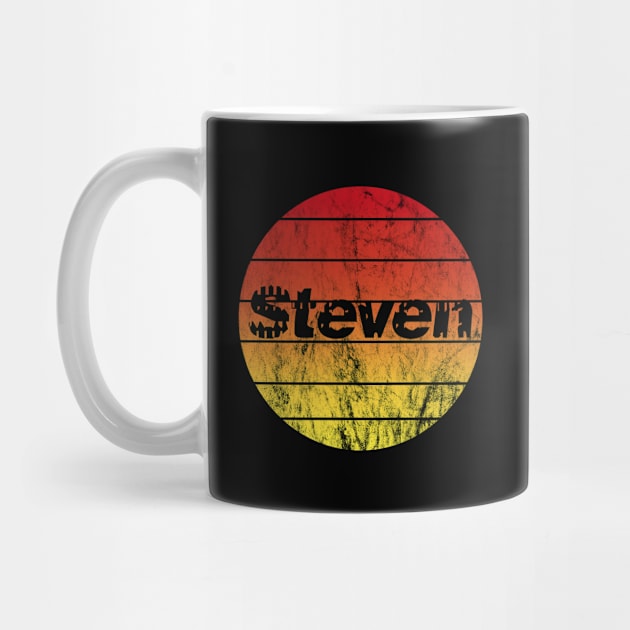 Name Steven in the sunset vintage sun by BK55